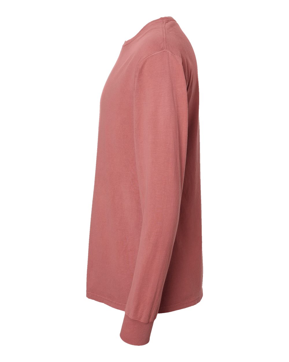 Left View of Nantucket Red Garment-Dyed Long Sleeve T-Shirt - GDH200