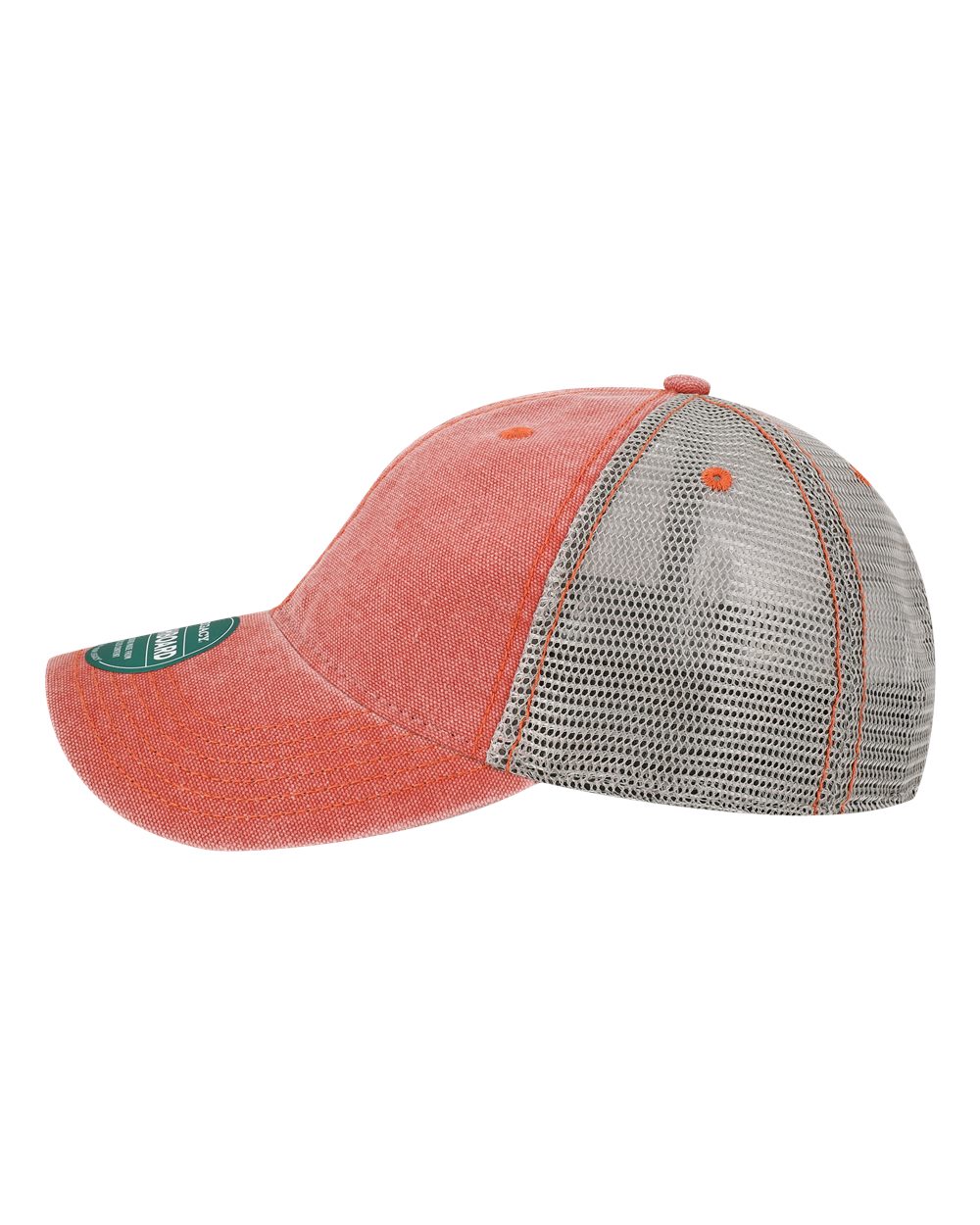 Left View of Nantucket Red/ Grey Dashboard Trucker Cap - DTA
