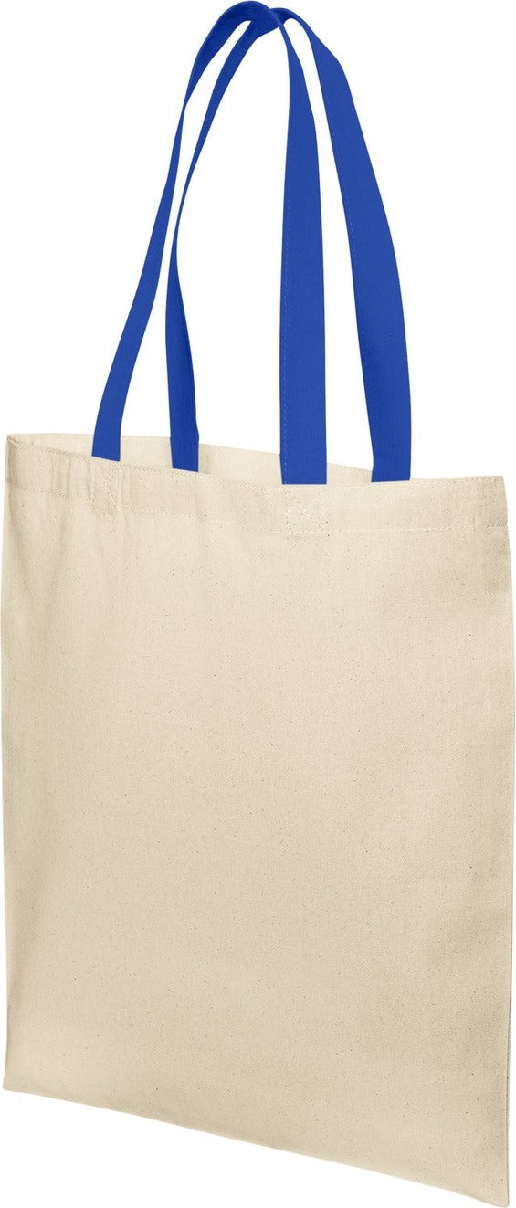 Front View of Nat/TrRoyl Port Authority Core Cotton Tote BG1500