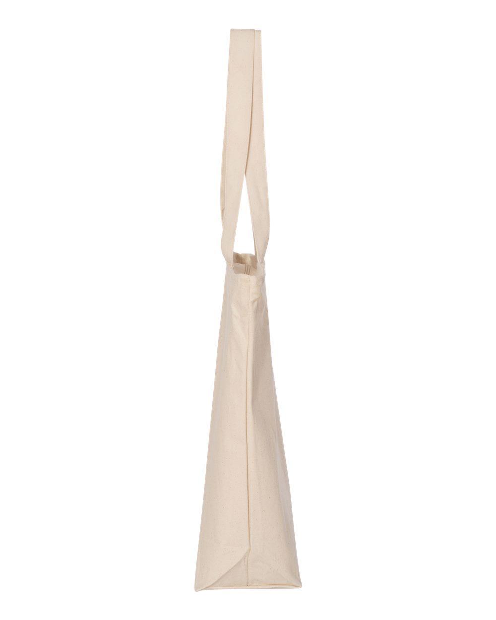Left View of Natural 25L Zippered Tote - Q611