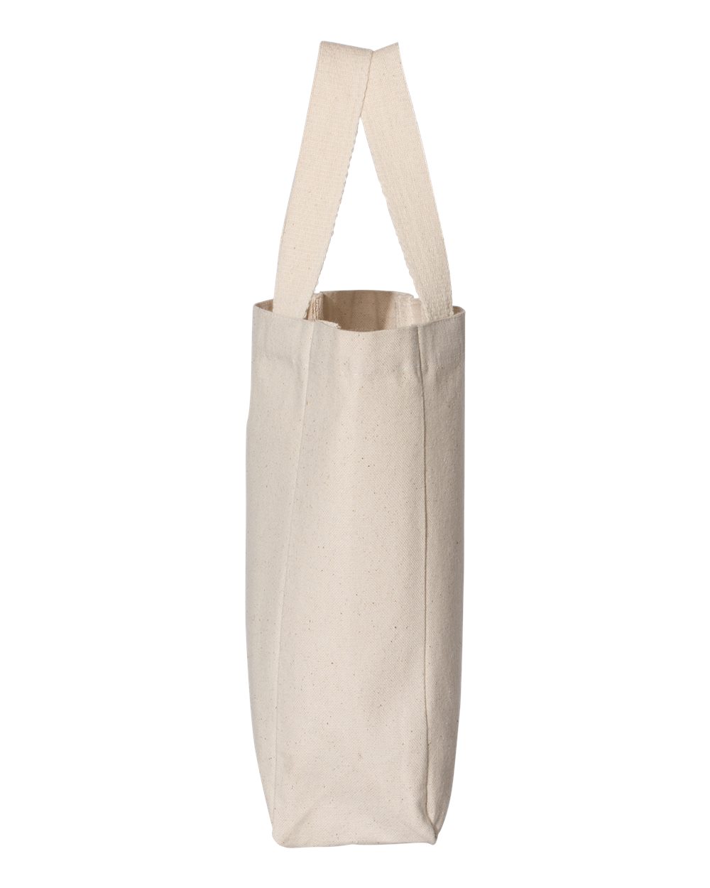 Left View of Natural Double Wine Tote - OAD112