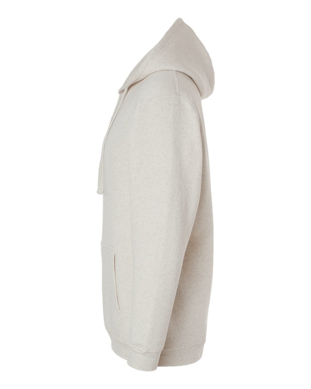Left View of Natural Heather Elevated Fleece Basic Hoodie - 6926