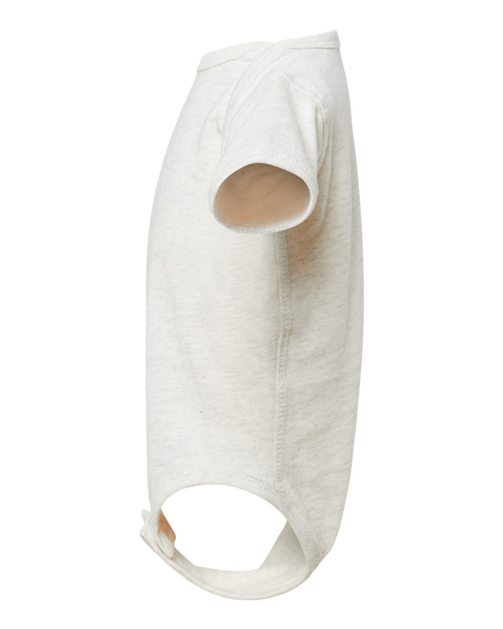 Left View of Natural Heather Infant Fine Jersey Bodysuit - 4424