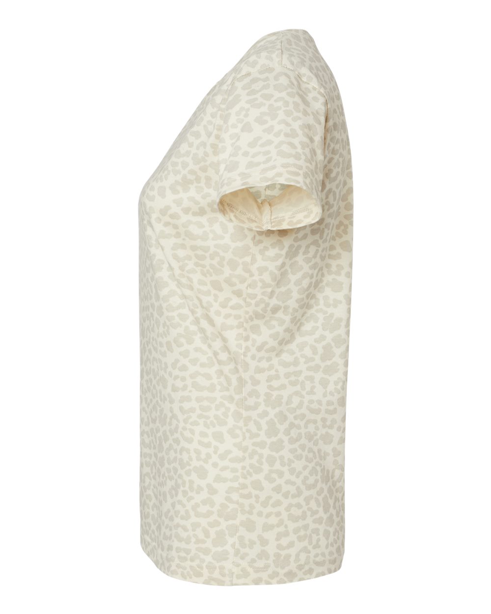 Left View of Natural Leopard Women's Fine Jersey Tee - 3516