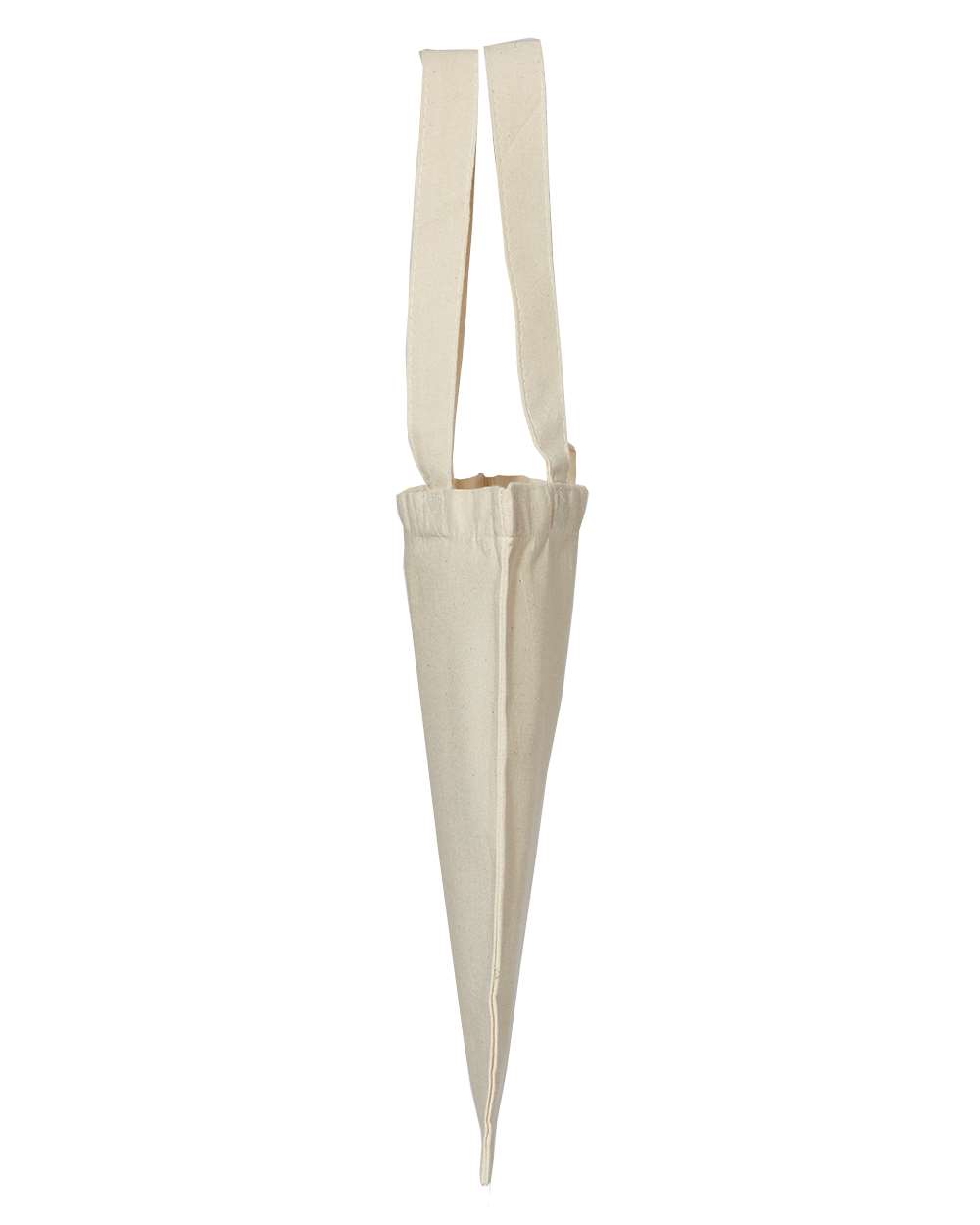 Left View of Natural Medium Canvas Tote - OAD116