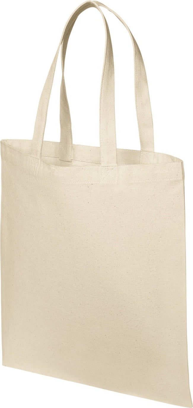 Front View of Natural Port Authority Eco Blend Canvas Tote BG420