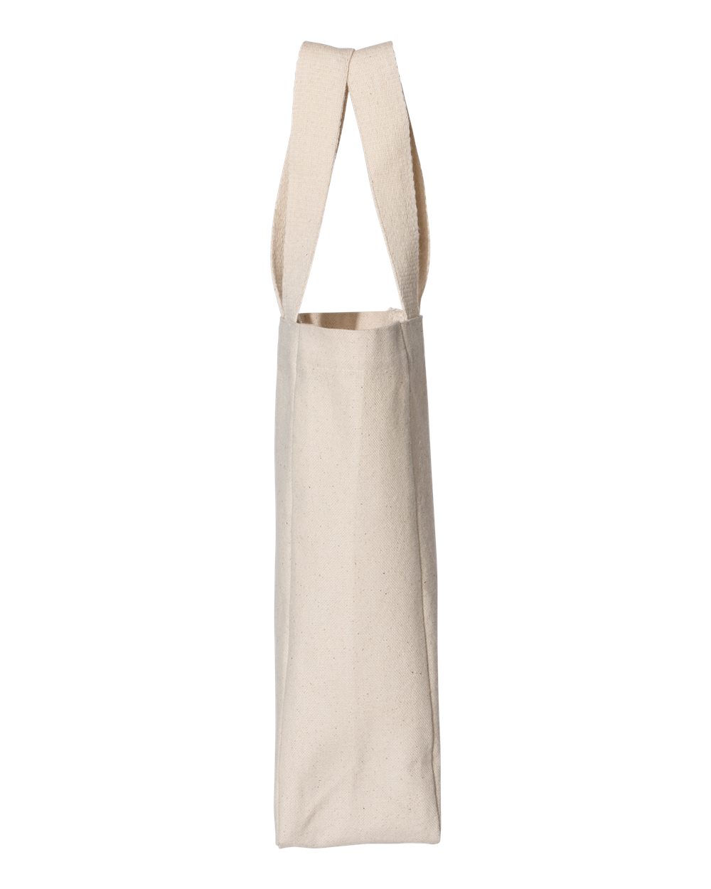 Left View of Natural Single Wine Tote - OAD111