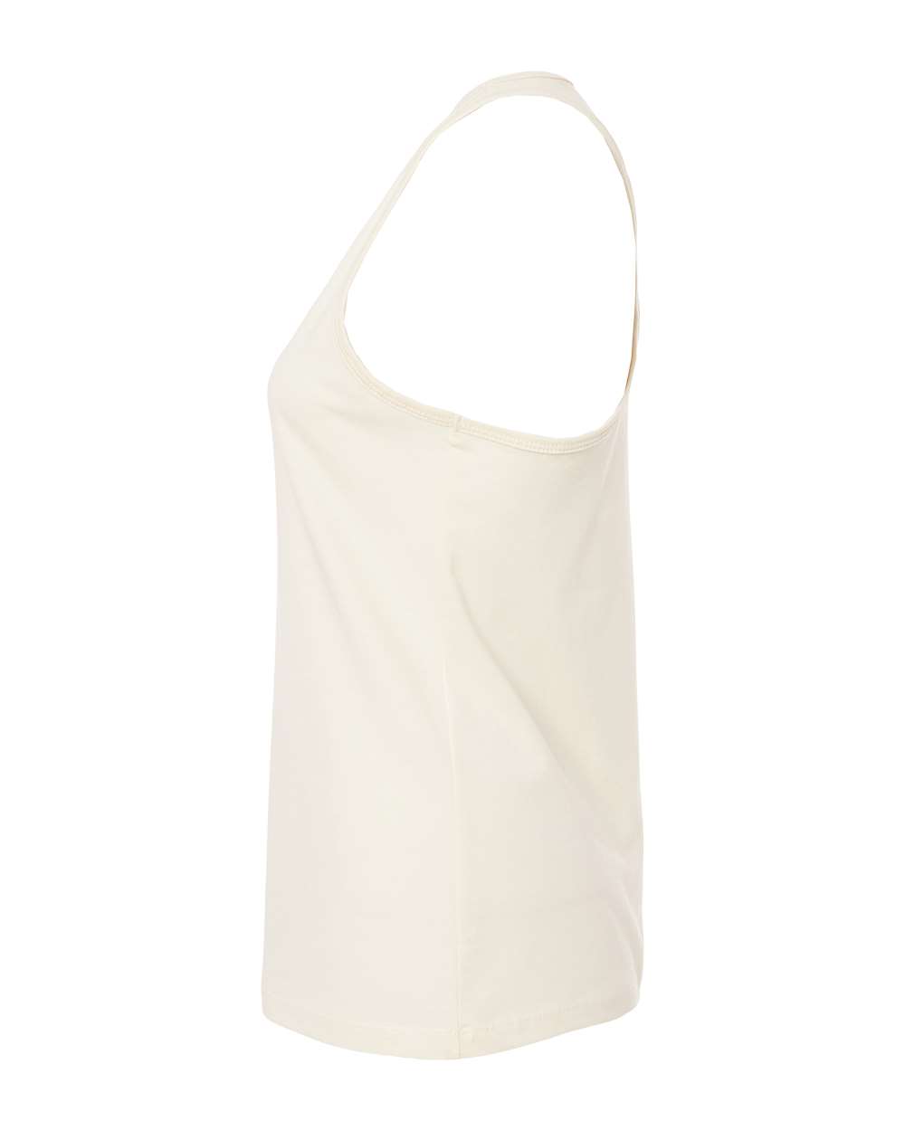 Left View of Natural Women&#39;s Jersey Racerback Tank - 6008