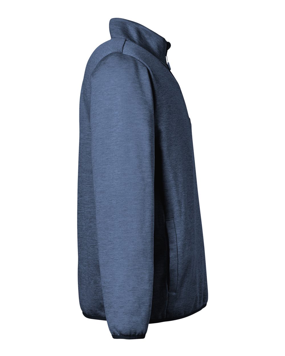 Rear View of Naval Academy Heather Cold Front Quarter-Zip Pullover - H130098