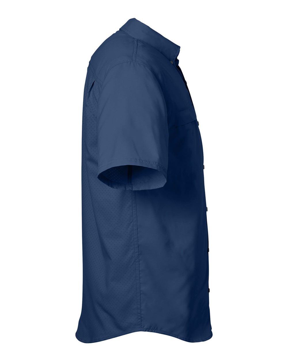 Rear View of Naval Academy Tide Point Short Sleeve Shirt - H150171