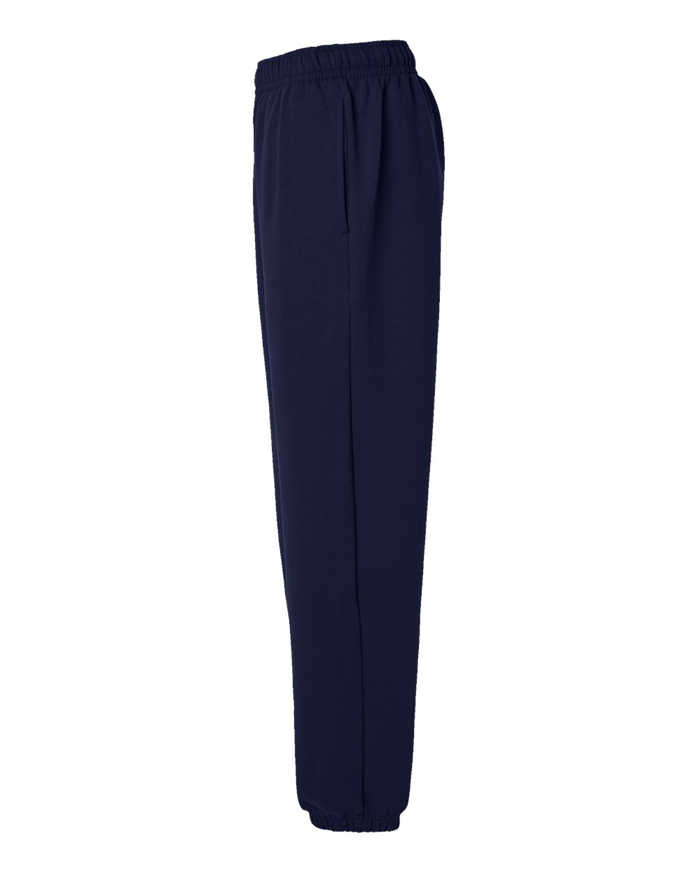 Left View of Navy 10 oz. Heavyweight Sweatpants - 4737
