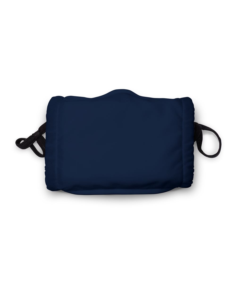 Left View of Navy 2-Ply Cotton Pocket Face Mask - MKPKCR