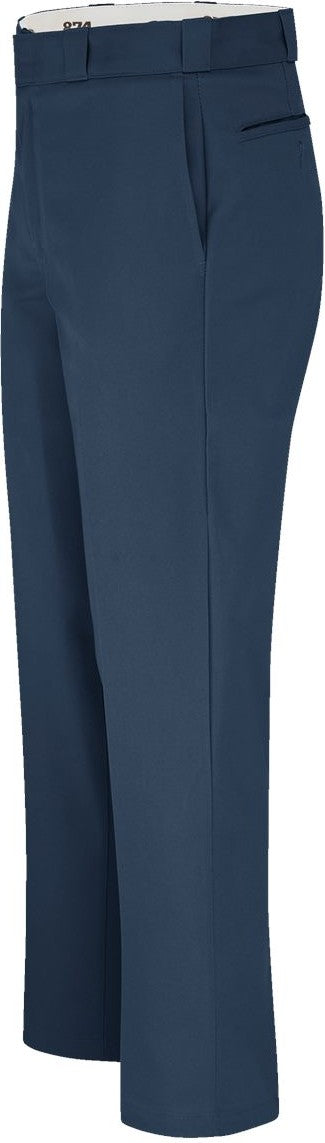 Left View of Navy - 30I Industrial 874® Work Pants - Extended Sizes - P874EXT