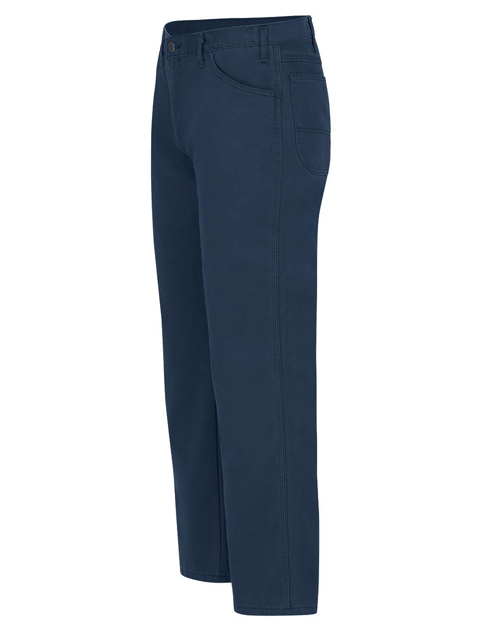 Left View of Navy - 30I Industrial Duck Carpenter Jeans - Odd Sizes - LU23ODD
