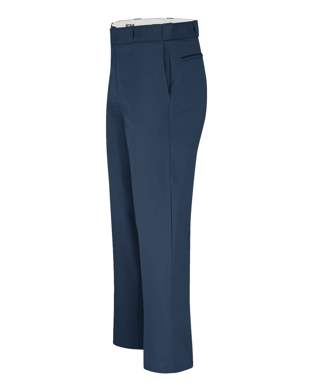 Left View of Navy - 32I Industrial 874® Work Pants - Extended Sizes - P874EXT