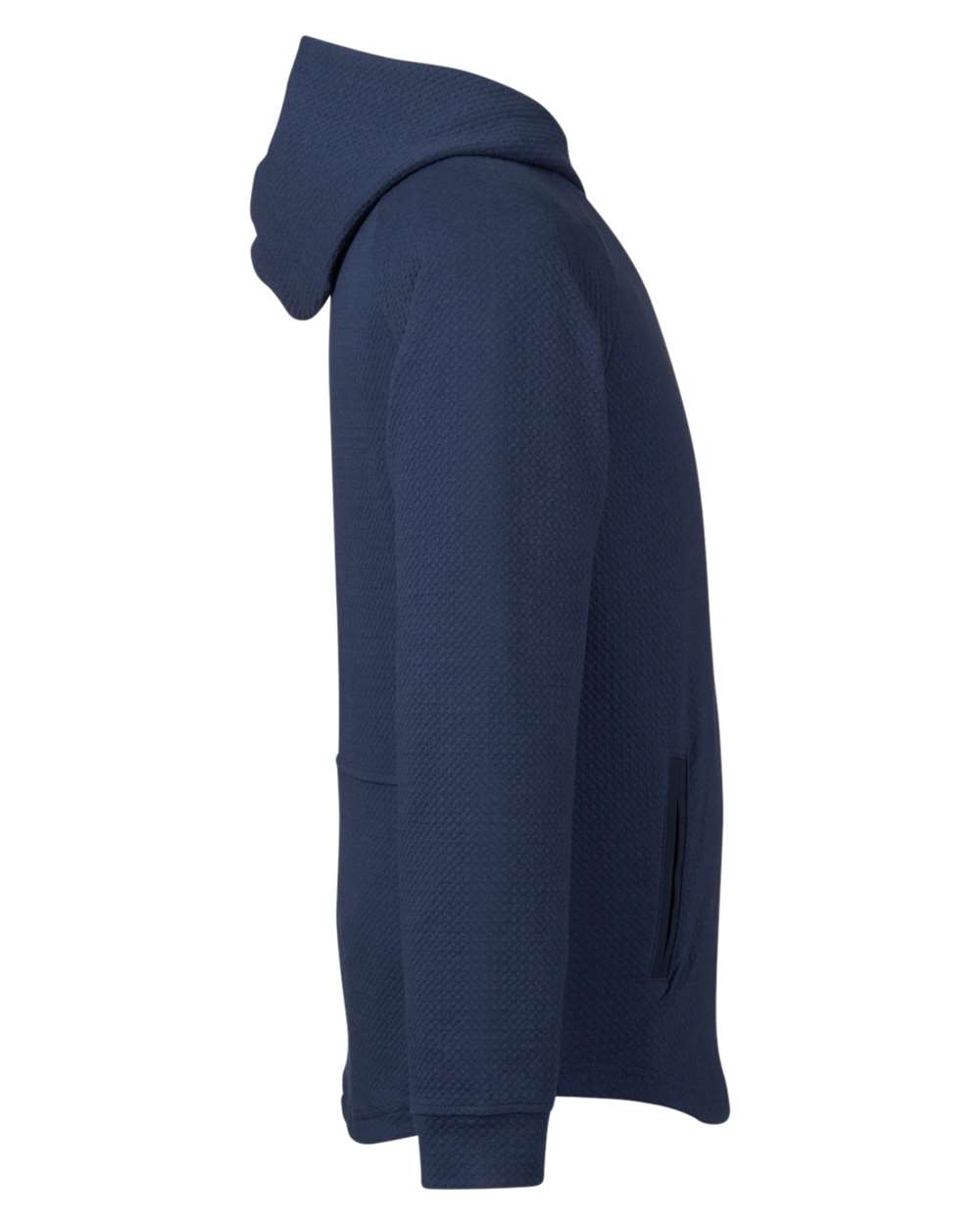 Rear View of Navy Camden Hooded Pullover - SWC100