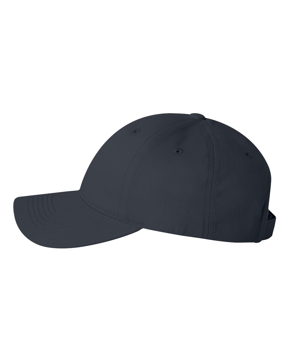 Left View of Navy Cotton Twill Cap - 2260