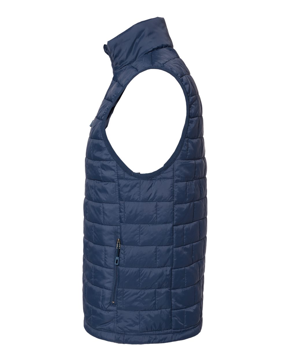 Left View of Navy Elemental Puffer Vest - 8703