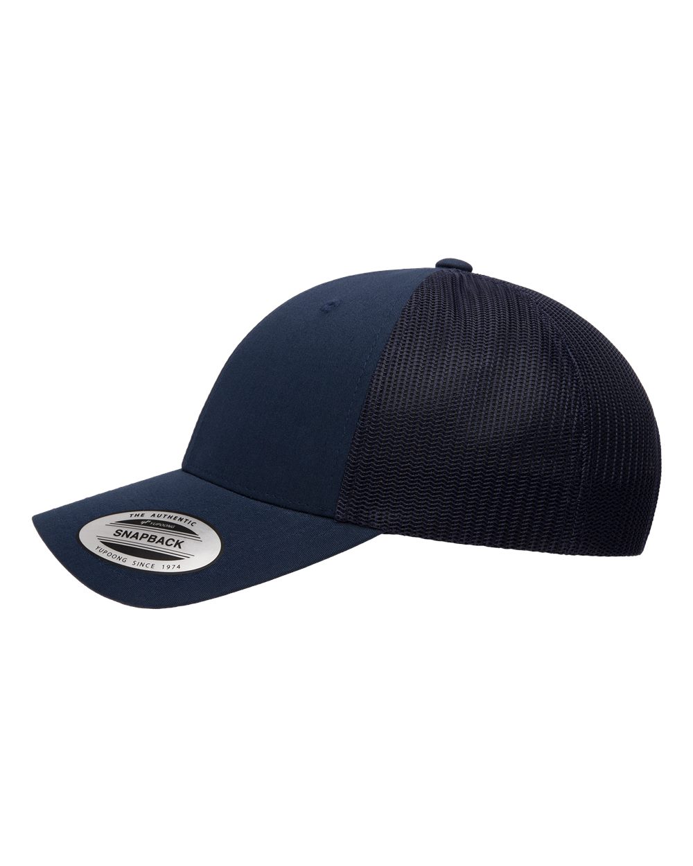 Left View of Navy Elite Cap - 6601