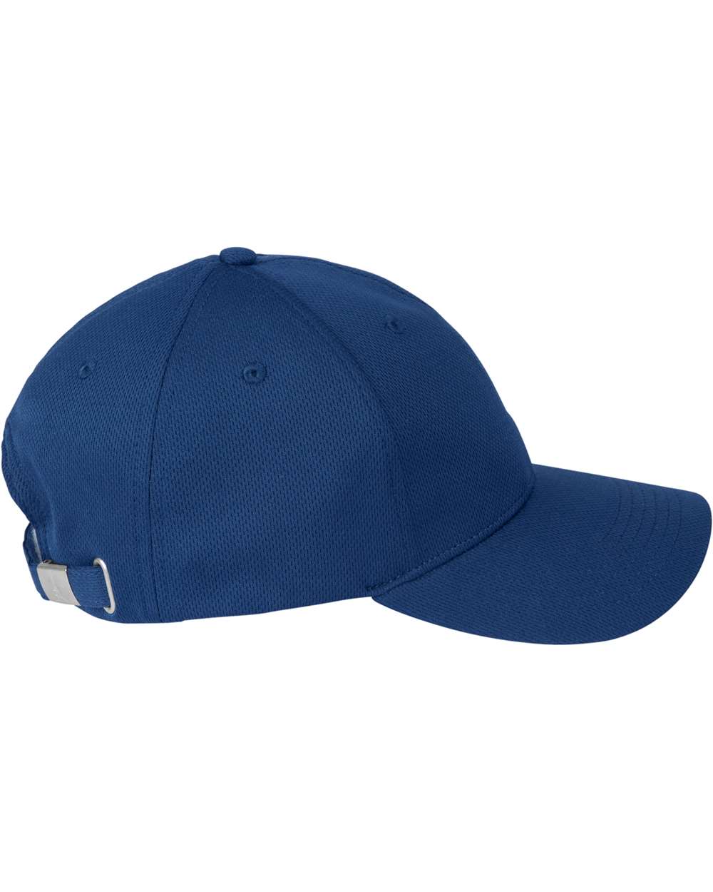 Left View of Navy Endurance Recycled Mesh Cap - ED101