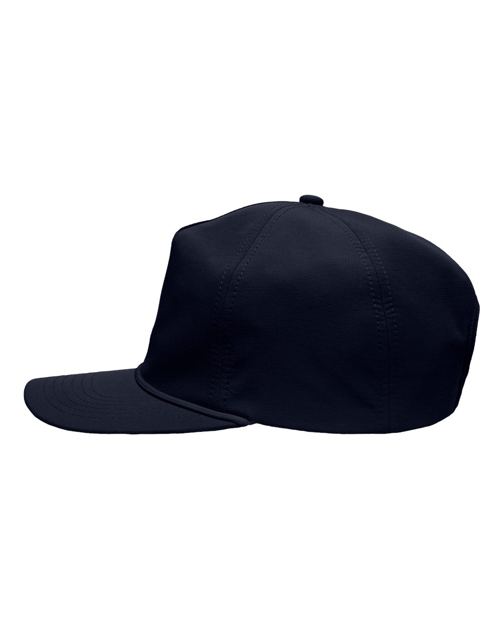 Left View of Navy Five-Panel Ripstop Cap - SP1200