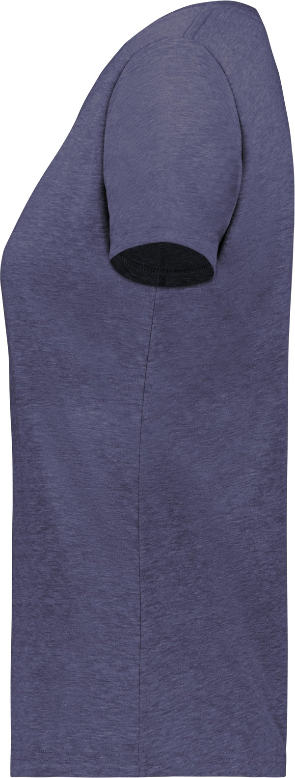 Left View of NAVY HEATHER LDS ALL-DAY C/B TRI BLND TEE