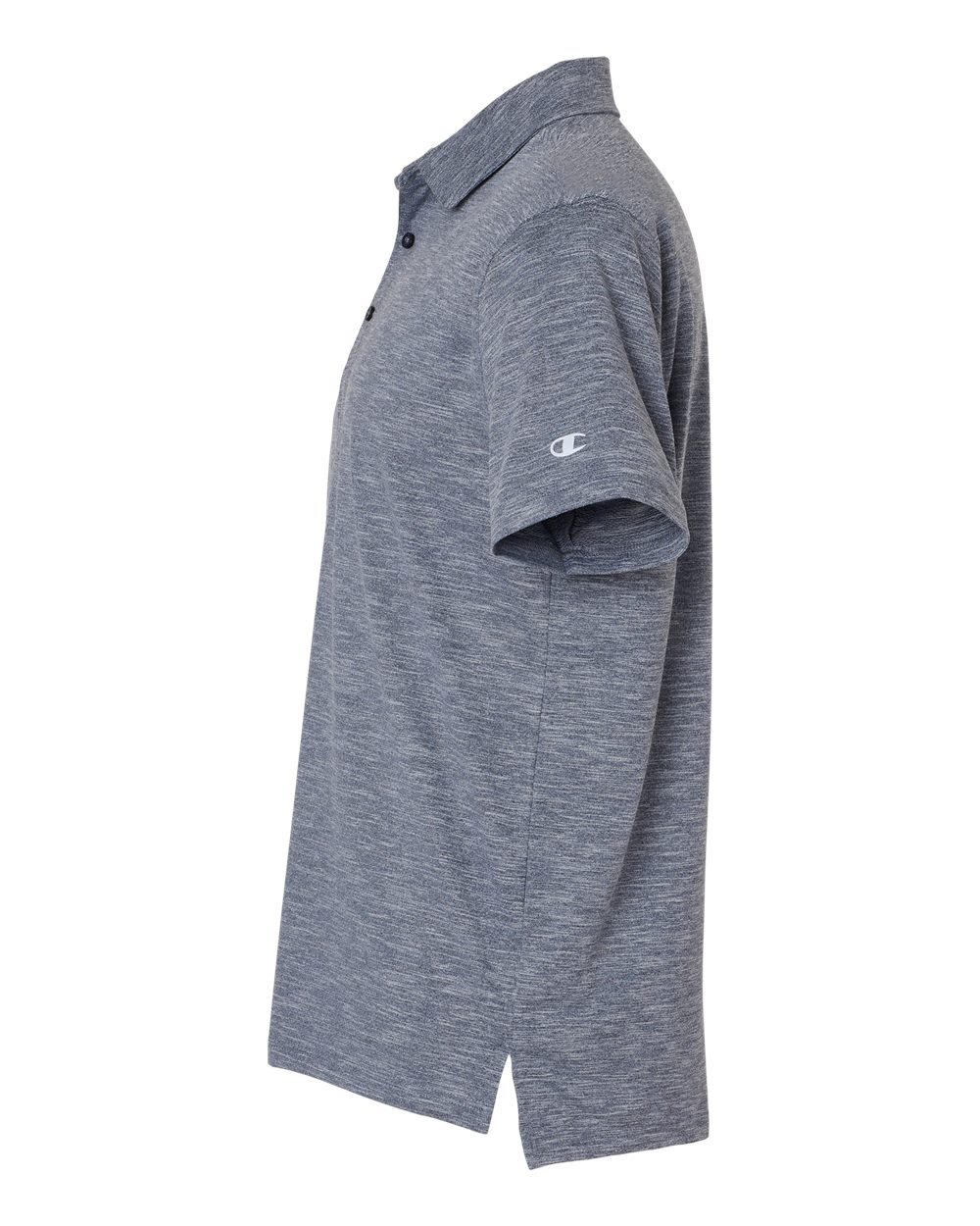 Left View of Navy Heather Sport Polo - CHP115