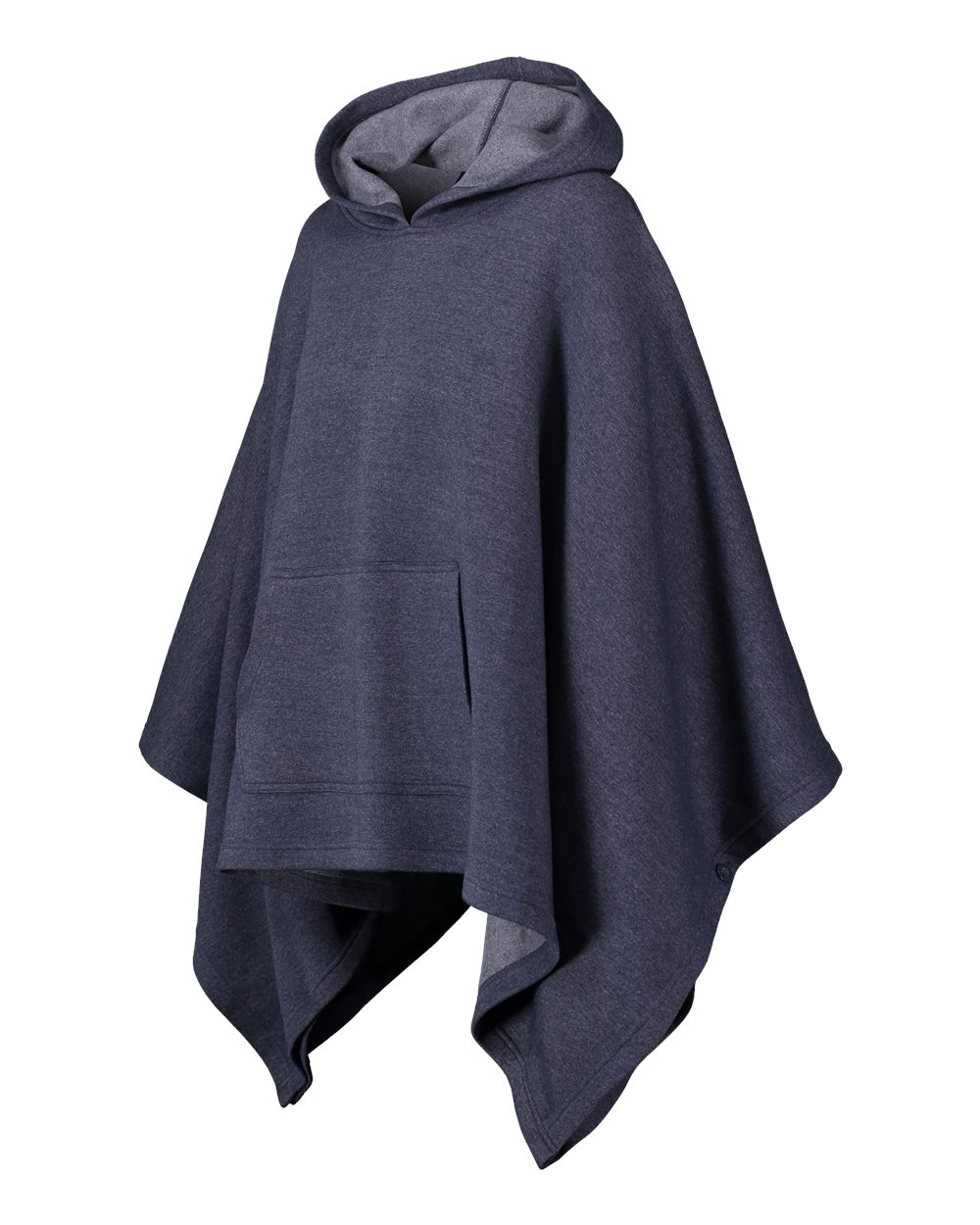 Left View of Navy Heather Women&#39;s Amanda Poncho - W17125