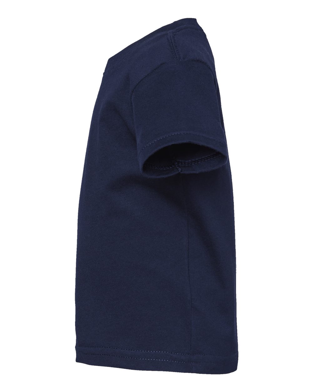 Left View of Navy Infant Fine Jersey Tee - 3322