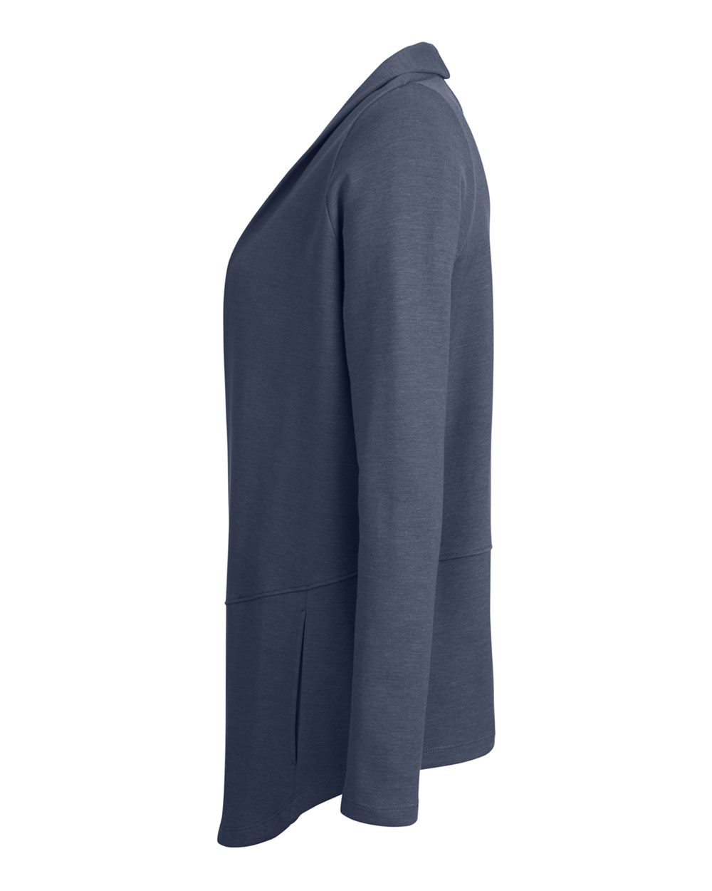Left View of Navy Melange Women&#39;s New Classics® Charleston Cardigan - DG481W