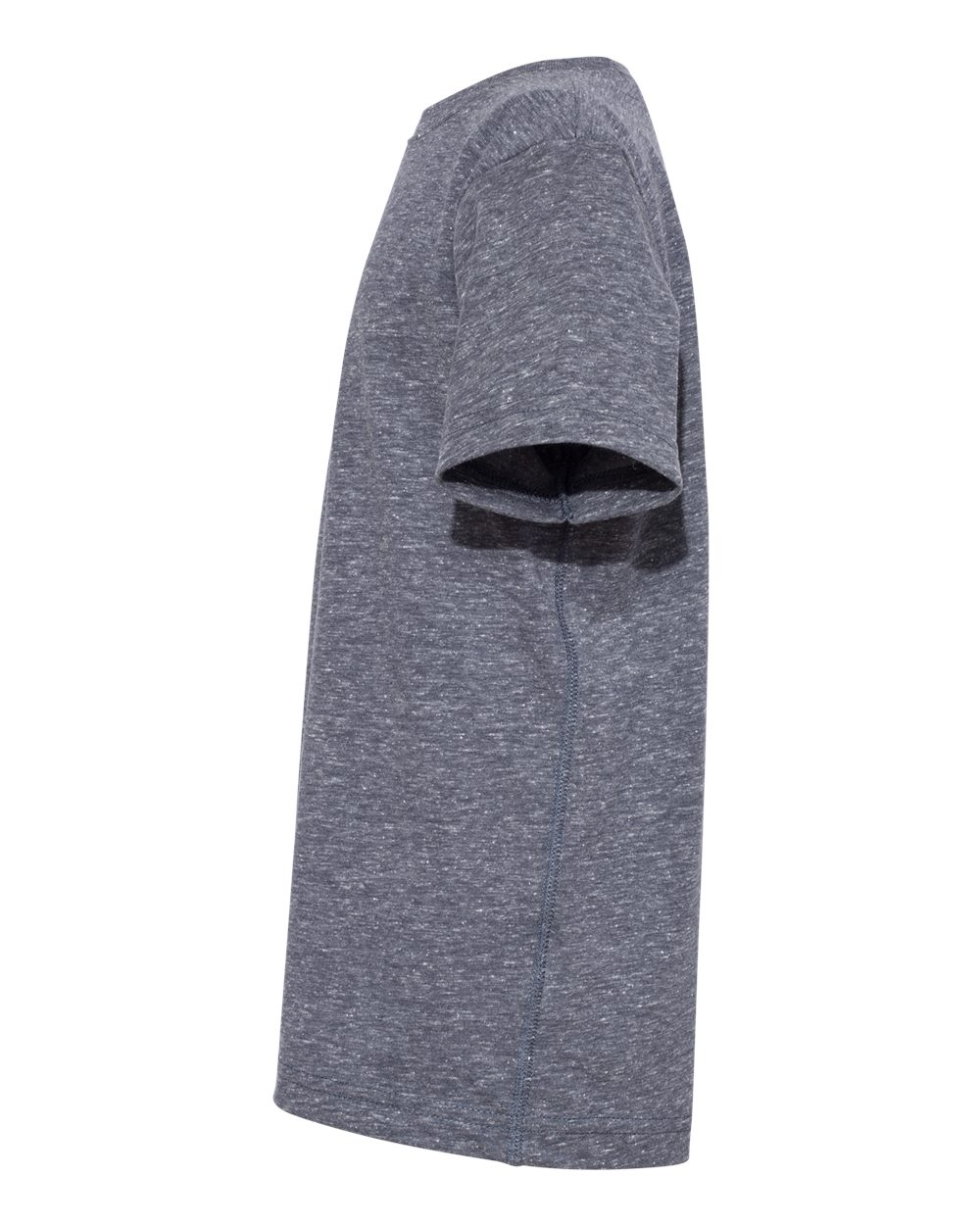 Left View of Navy Melange Youth Harborside Mélange Tee - 6191