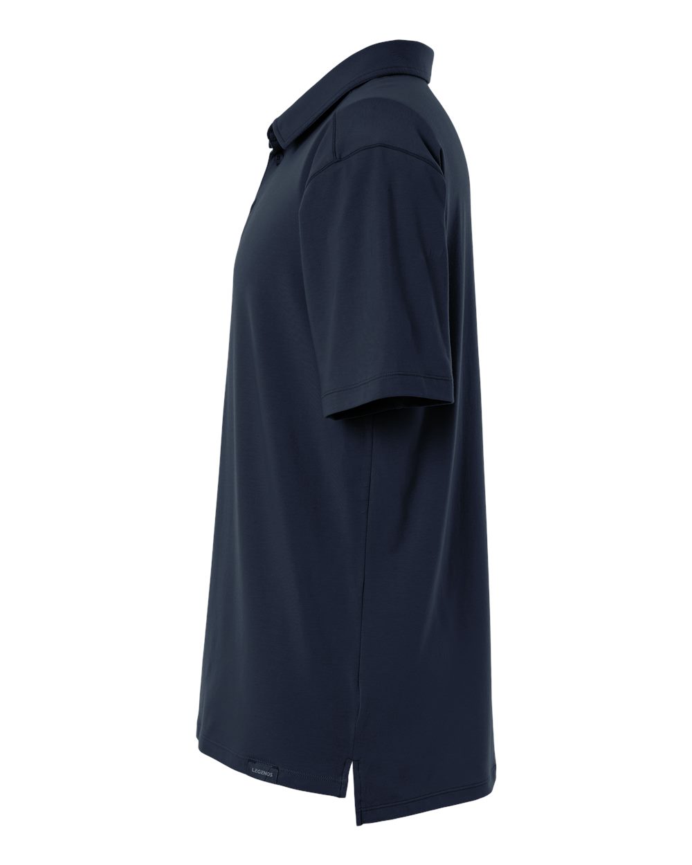Left View of Navy Men's Aviation Polo - SSM00T024 plain