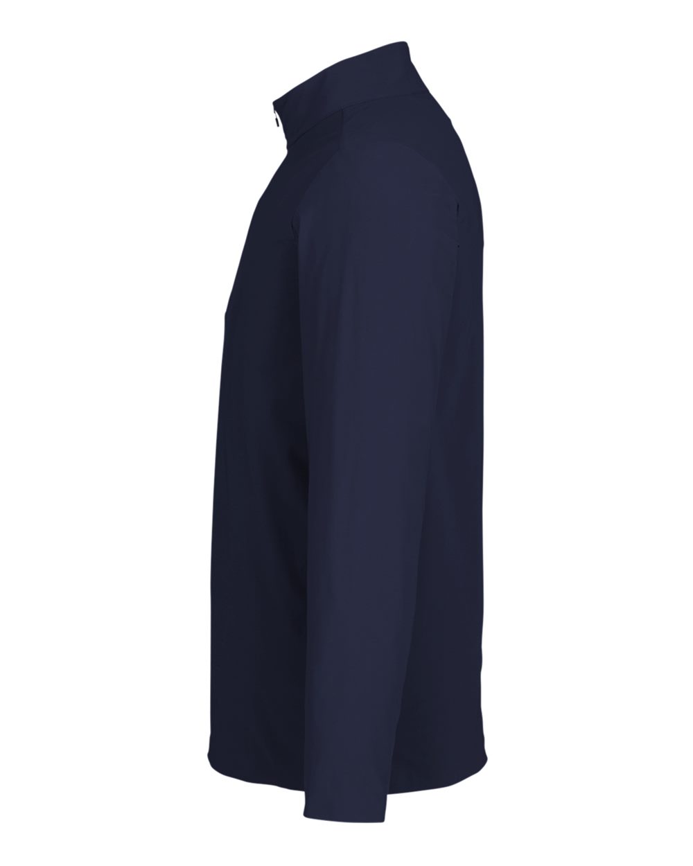 Left View of Navy Men&#39;s CrownLux Performance® Windsor Welded Quarter-Zip Pullover - DG410