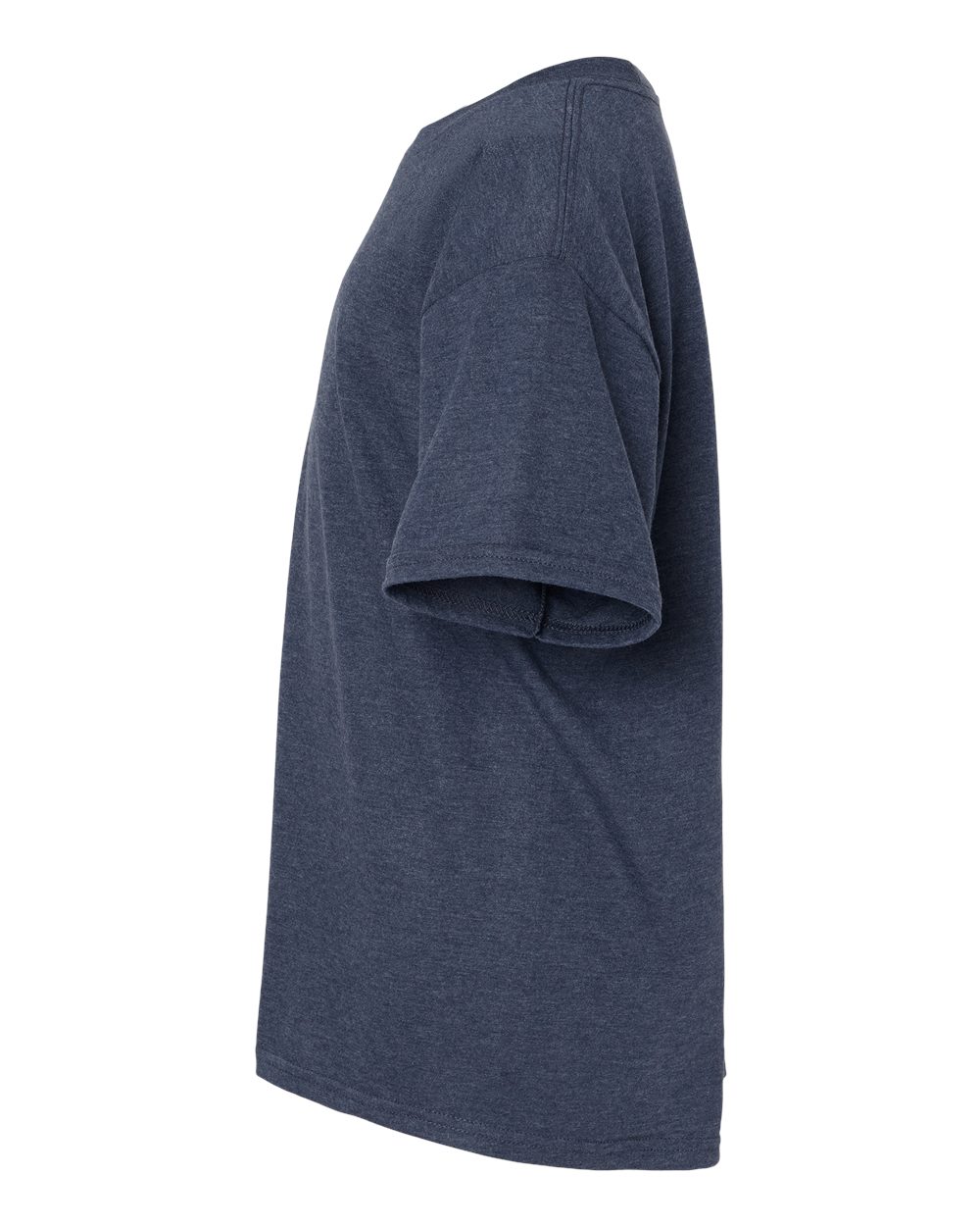 Left View of Navy Mist Softstyle® Youth CVC T-Shirt - 64000BCVC