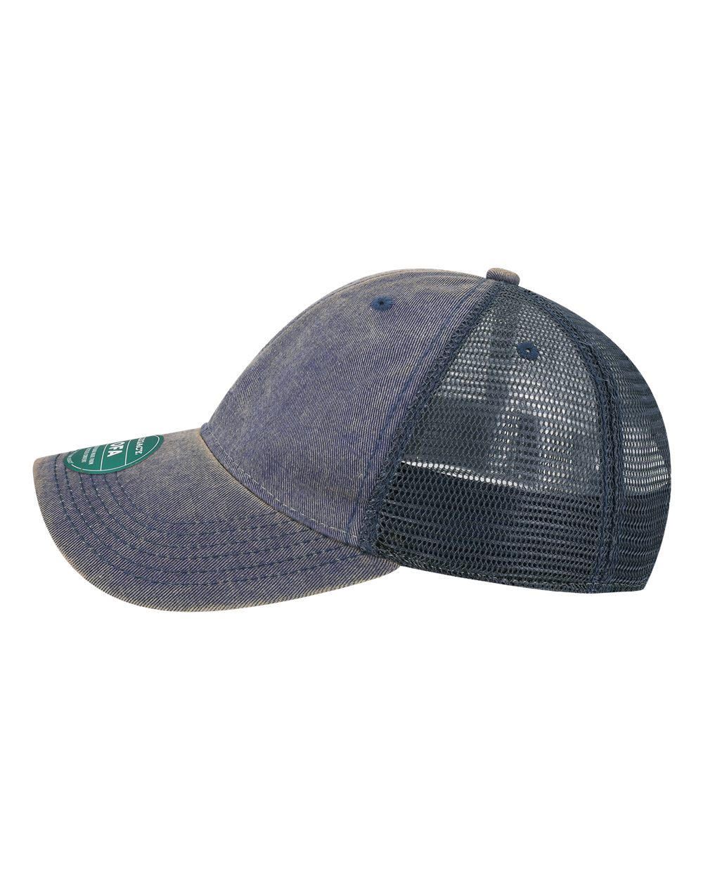 Left View of Navy/ Navy Old Favorite Trucker Cap - OFA