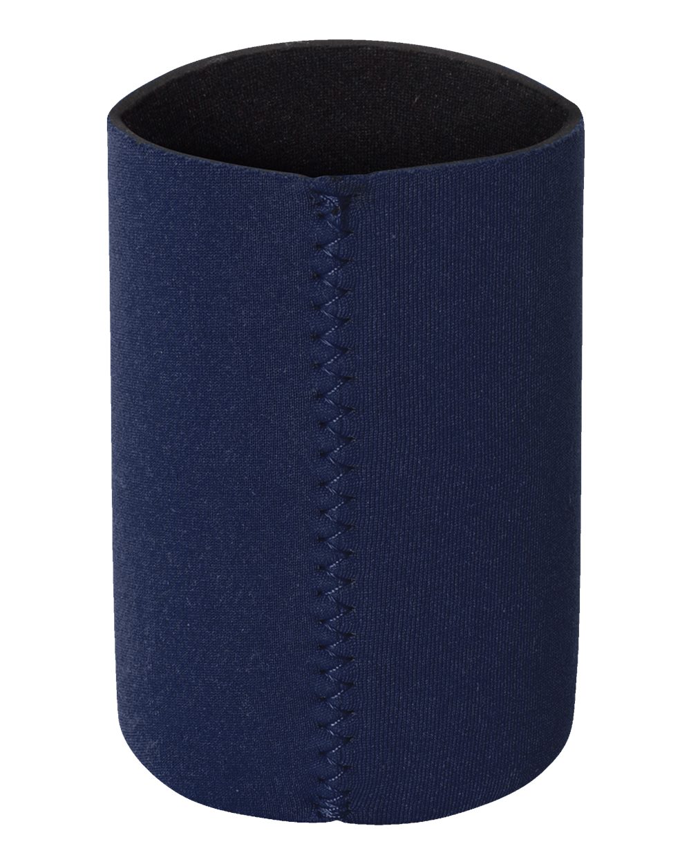 Front View of Navy Neoprene Can Holder - FT007