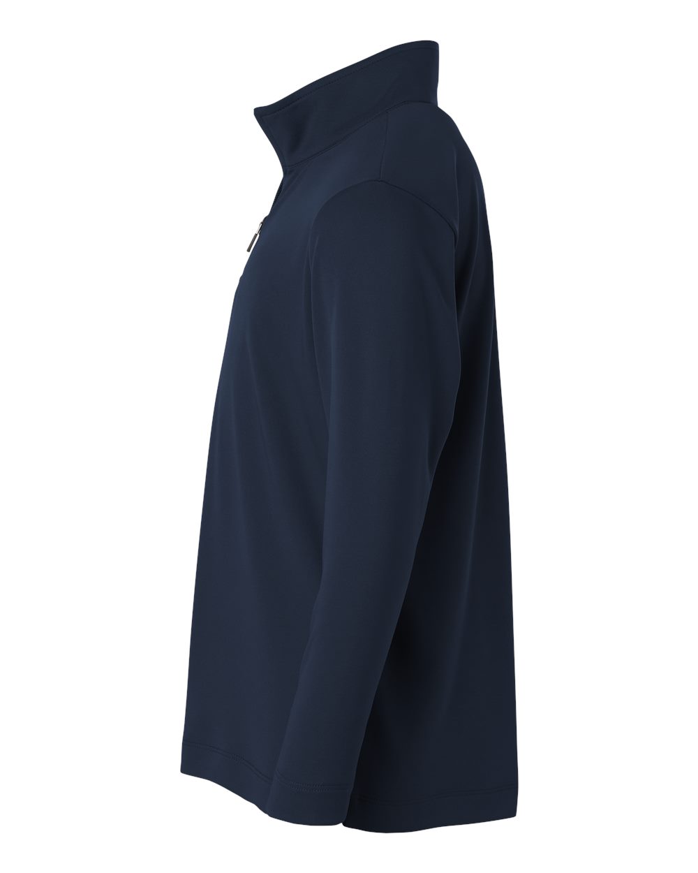 Left View of Navy Pro-Lock Youth Performance Quarter-Zip Pullover - 41870Y