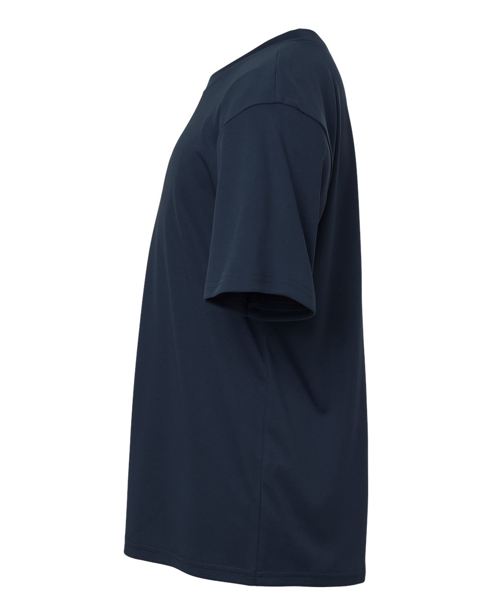 Left View of Navy Pro-Lock Youth Performance T-Shirt - 48000Y