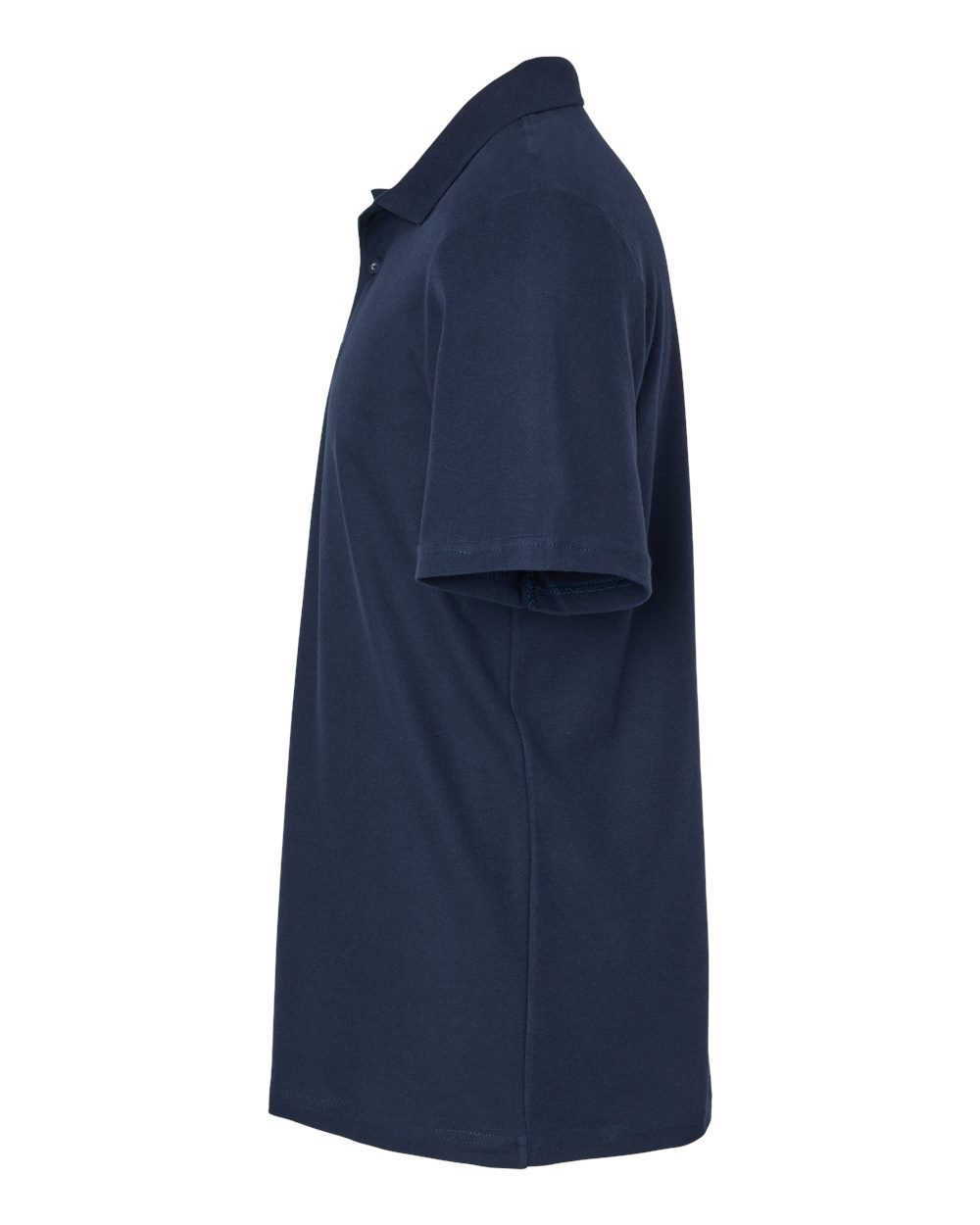 Left View of Navy Softstyle® Pique Polo - 64800
