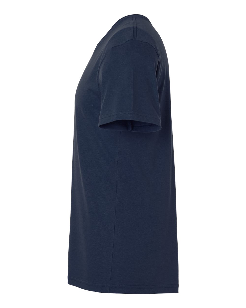 Left View of Navy Softstyle® V-Neck T-Shirt - 64V00