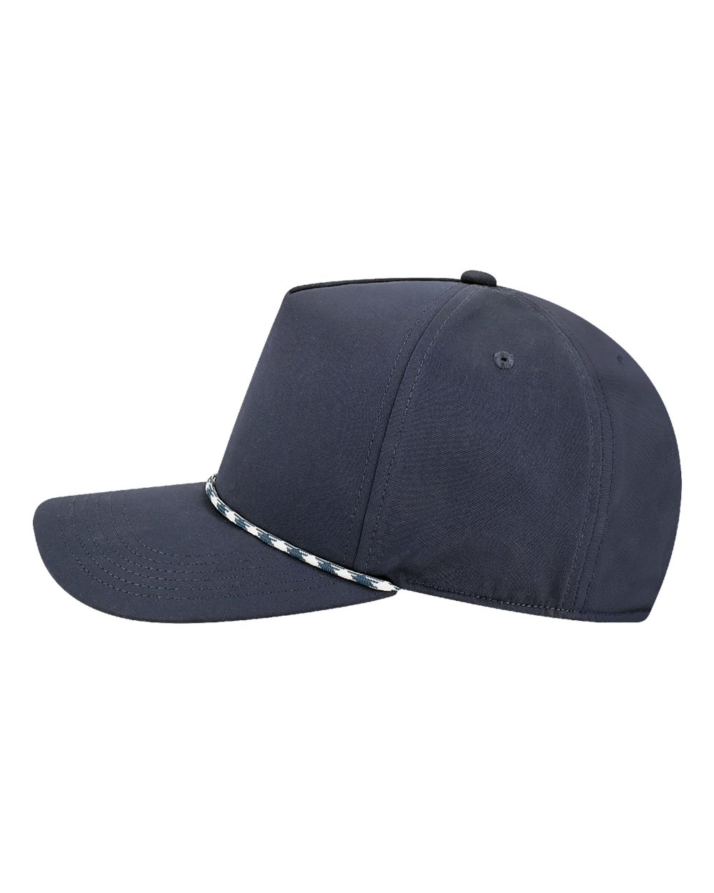Left View of Navy The Caddy Adjustable Cap - CADDY plain