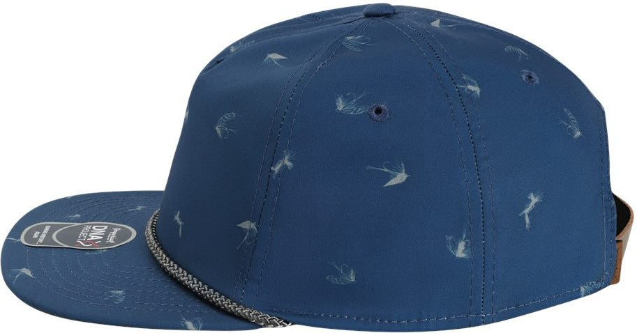 Left View of Navy The Golden Hour Cap - DNA014