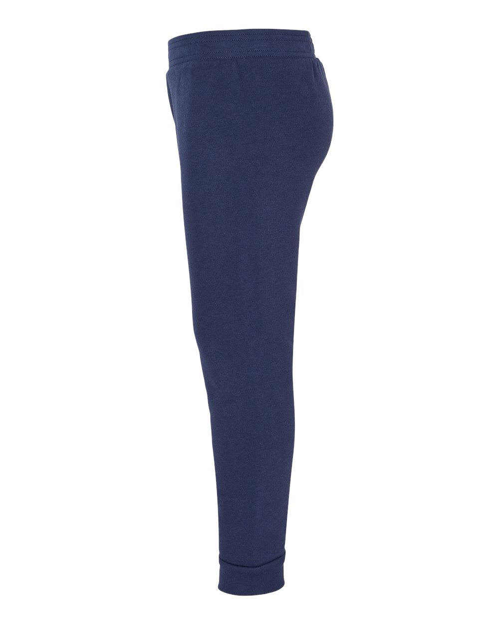 Left View of Navy Toddler Sponge Fleece Jogger Sweatpants - 3727T