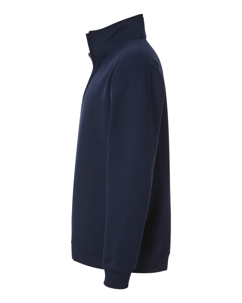 Left View of Navy Unisex Heavy Blend™ Quarter-Zip Sweatshirt - 18810 plain