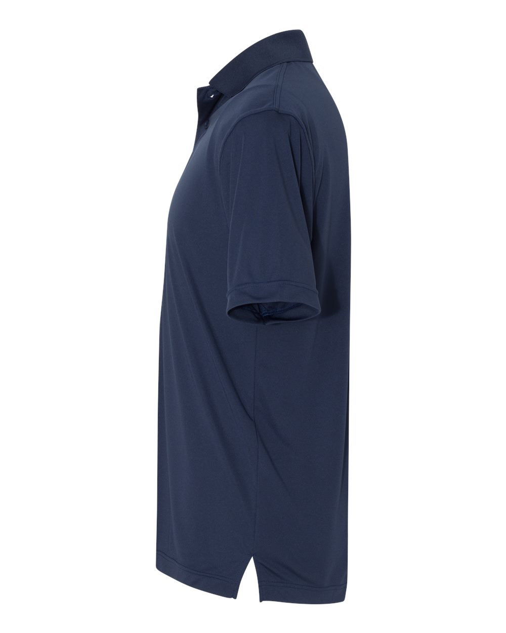 Left View of Navy Value Polyester Polo - 0100
