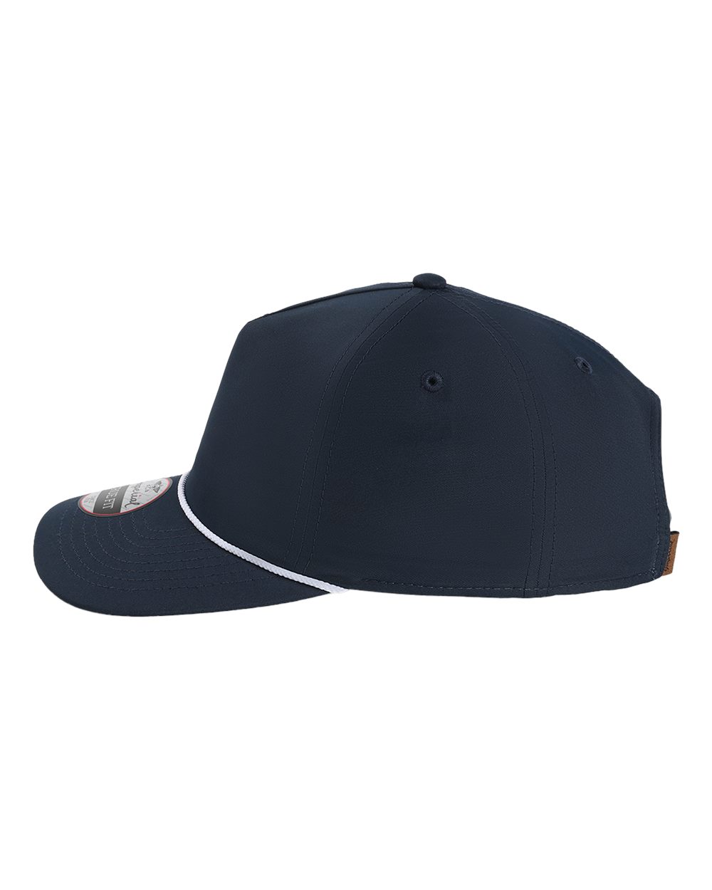 Left View of Navy/ White The Harrison Cap - 5054U