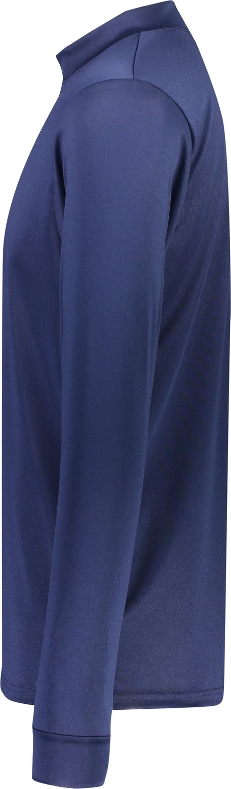 Left View of NAVY WICKING MOCK TURTLENECK