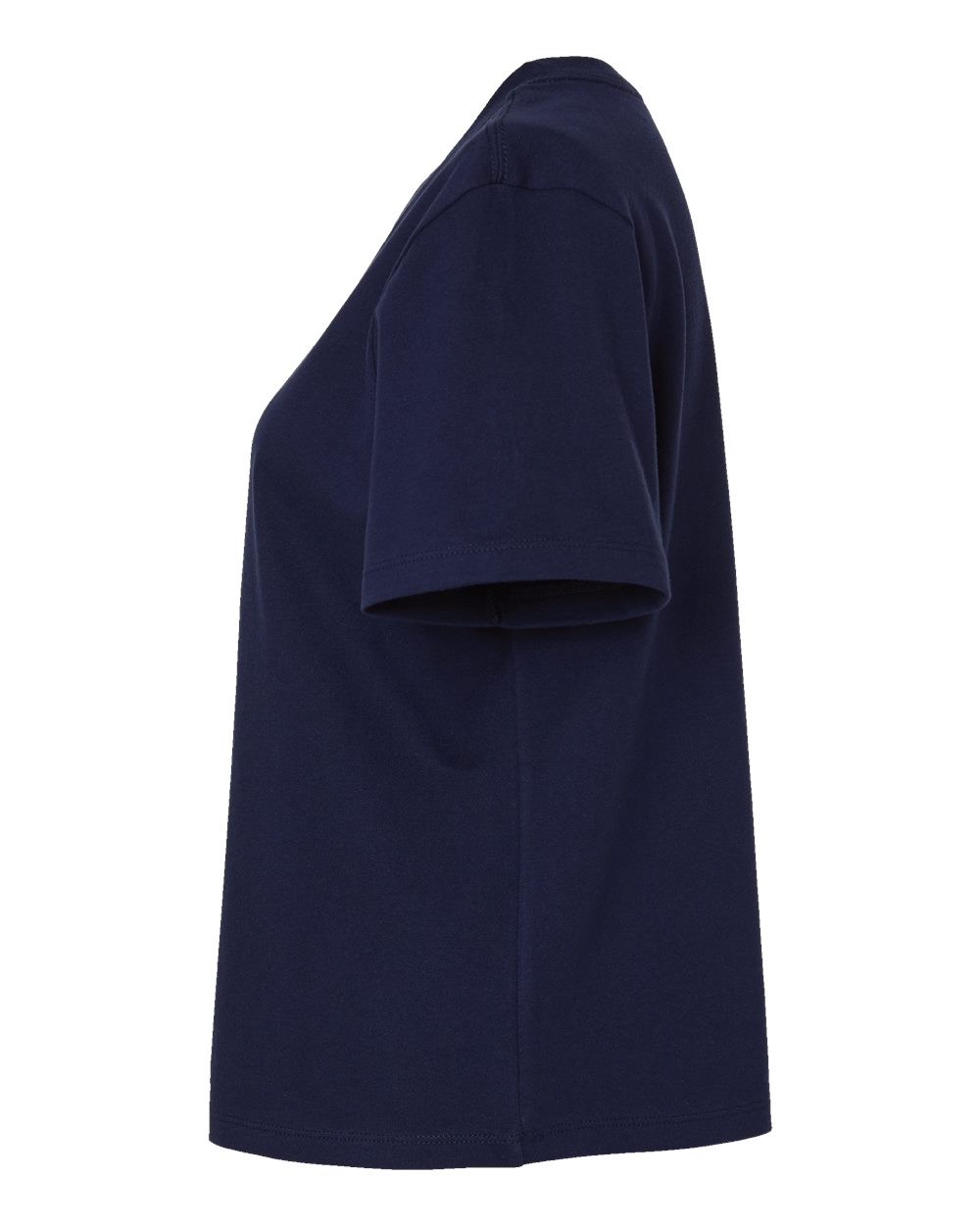 Left View of Navy Women&#39;s 6 oz Heavyweight Tee - 6110