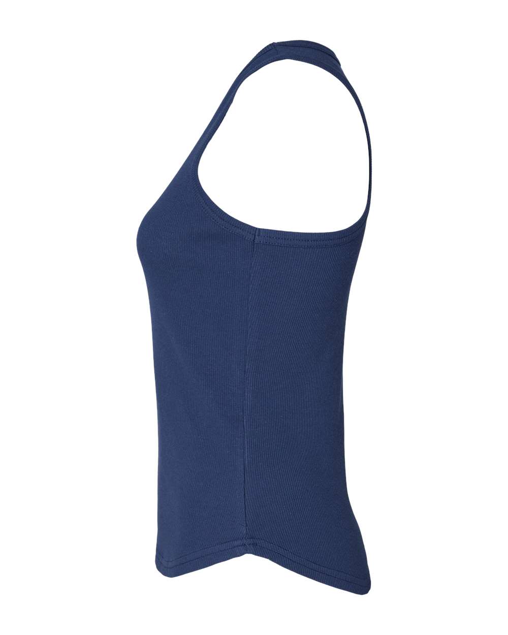 Left View of Navy Women&#39;s Adrienne Tank Top - BW2501