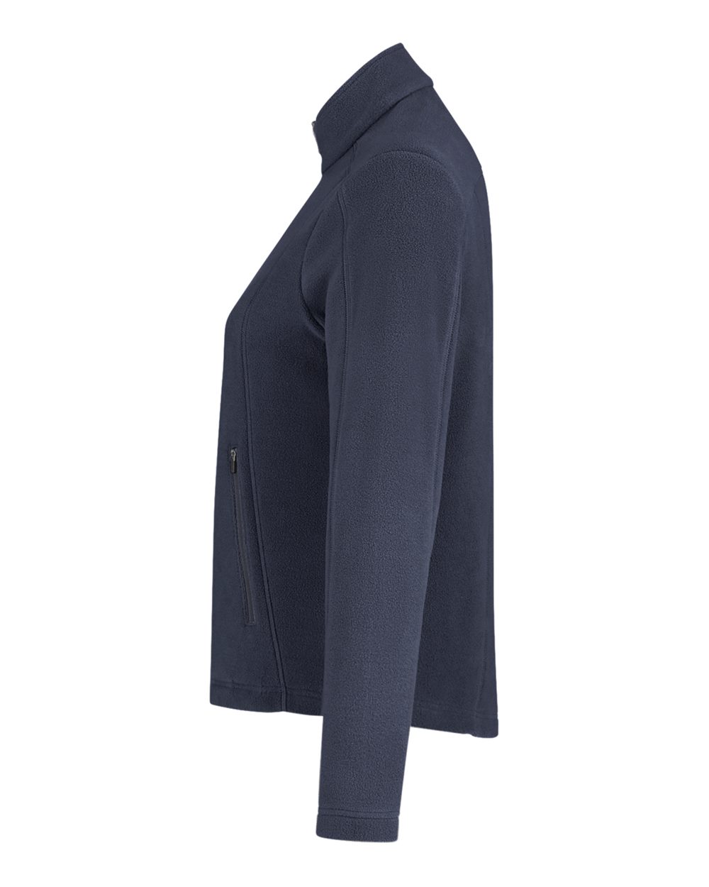 Left View of Navy Women&#39;s CrownLux Performance® Fleece Full-Zip Jacket - DG730W